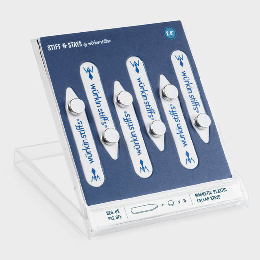 2.0" Plastic Magnetic Collar Stays - Wurkin Stiffs - 3 Pair